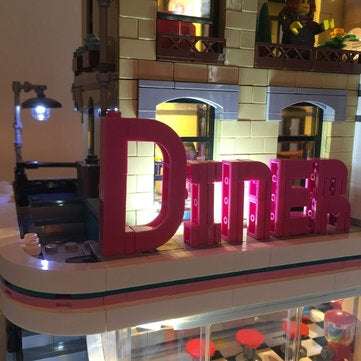 DIY LED Light Lighting Kit ONLY For LEGO 10260 Downtown Diner Building Bricks Toys