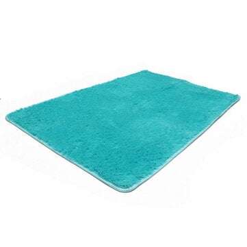 Fluffy Area Rug Anti-Skid Shaggy Carpet Soft Floor Mat Home Living Room (COLOR: BLUE)