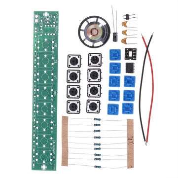 DIY Electronic Kit Set NE555 Keyboard Kit Eight Notes DIY Electronic Production Parts SolderingPract