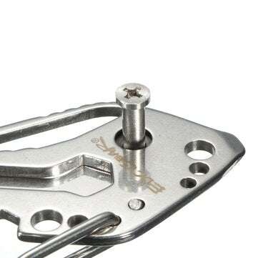 DANIU EDC Multi Pocket Tool Carabiner Screwdriver Wrench Gear Key Holder Clip Folder Keychain