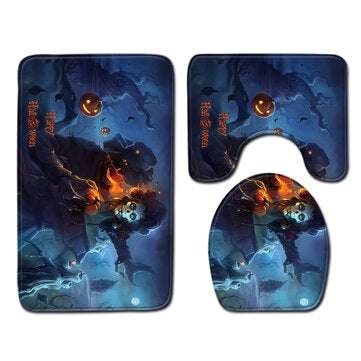 Halloween Shower Curtain Toilet Soft Velvet Kitchen Mat (SIZE: 3#)