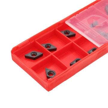 Drillpro 10pcs DCMT070204 IC908 Carbide Insert for SDNCN1010H07/SDNCN1212H07 Turning Tool Holder