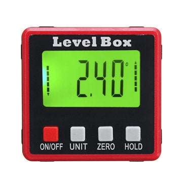 Digital LCD Protractor Gauge Angle Finder Bevel Laser Level Box Inclinometer Meter