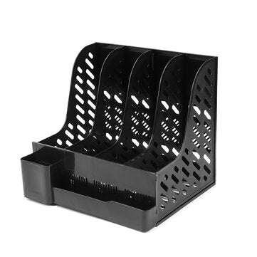 File Holder Document Tray Storage Pen Holder Box Organize Desk Office Stationery S... (COLOR: BEIGE)