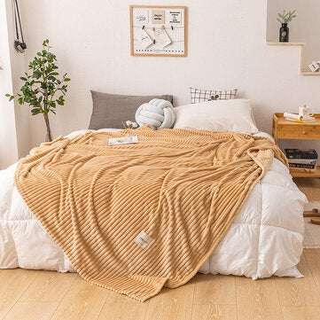 Cuddly Solid Soft Warm Flannel Throws Sofa Bed Blanket Flannel Rug (SIZE: 200*230CM)