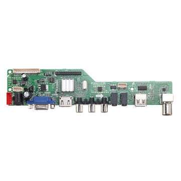 Digital Signal M3663.03B DVB-T2 Universal LCD TV Controller Driver Board TV/PC/VGA/HDMI/USB+7 Key Bu