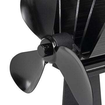 EQ2-BK(3BL) Heat Powered Wood Stove Fan Silent Eco-Friendly Fireplace Fan for Wood Log Burner