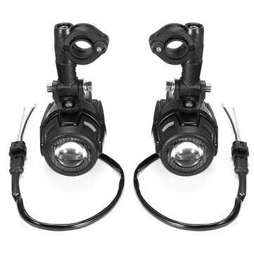 Front LED Auxiliary Fog Spot Lamp Aluminum Alloy With Light Protector Guard Cover Harness For BMW R1
