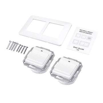 Dual 1 Gang WiFi Smart Push Button Switch Smart Life Tuya Wireless Remote Control Work with Alexa Go