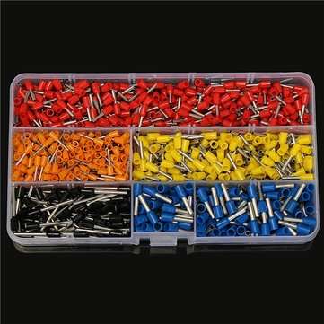 Excellway CT05 1020Pcs Wire Copper Crimp Connector Insulated Cord Pin End Terminals