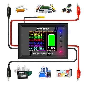DT24 Digital Display DC Power Supply Voltmeter Ammeter Battery Capacity Tester Battery Fuel Gauge Po