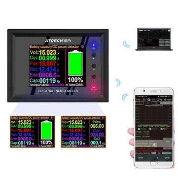 DT24 Digital Display DC Power Supply Voltmeter Ammeter Battery Capacity Tester Battery Fuel Gauge Po