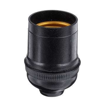 E27 6A Black Retro Light Bulb Adapter Lamp Holder Pendant Edison Screw Cap Socket Light Fittings AC2