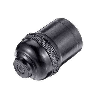 E27 6A Black Retro Light Bulb Adapter Lamp Holder Pendant Edison Screw Cap Socket Light Fittings AC2