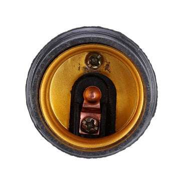 E27 6A Black Retro Light Bulb Adapter Lamp Holder Pendant Edison Screw Cap Socket Light Fittings AC2