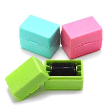 Confidential Seal Roller Stamp Messy Code Security Seal Hide ID Garbled Self-Inking (COLOR.: BLUE)