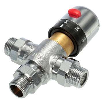 Copper Thermostatic Mixer Mixing Hot/Cold Water Shower Solar Water Heater Valve
