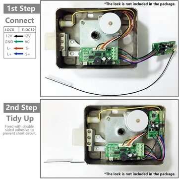 EACHEN DL-DC12 Smart Switch Wifi Relay Module Electronic Door Lock Smart Home Wi-fi Light Switch Rem