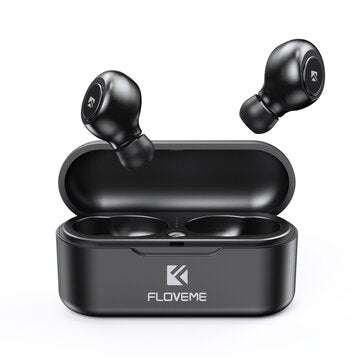Floveme TWS True Wireless bluetooth 5.0 Earphone Mini Portable 3D Stereo Bilatera... (COLOR.: BLACK)
