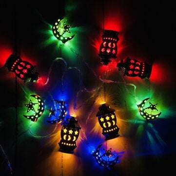 Festival Light Ramadan Eid Mubarak Decorations LED St... (LIGHT: COLOREDLIGHT | LED QUANTITY: 20LED)