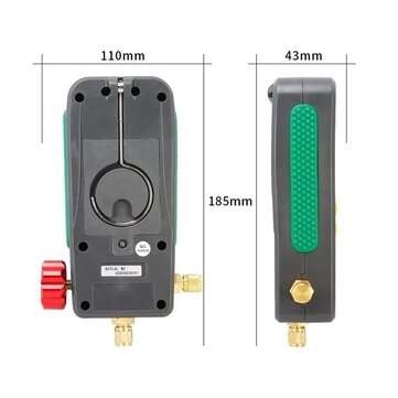 DUOYI DY518 Digital Manifold Gauge 0-6000Kpa Vacuum Pressure Temperature Leakage Tester Fluoride Met