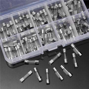 Excellway FT01 100Pcs 5x20mm Quick Blow Glass Tube Fuse Assorted Kits 0.25 - 6A