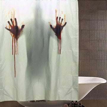 Halloween Horror Blood Bath Polyester Shower Curtain Bathroom Decor with 12 Hooks (SIZE: 150X180CM)