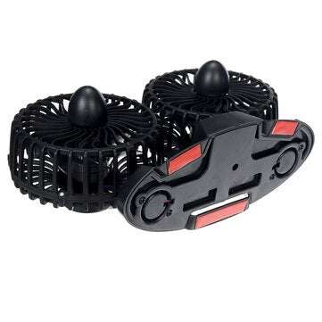 Electric USB Car Fan Double-headed Car Fan 360 Rotating & 3 Gear  Cooling Fan