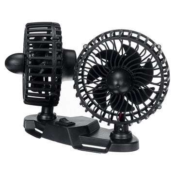 Electric USB Car Fan Double-headed Car Fan 360 Rotating & 3 Gear  Cooling Fan