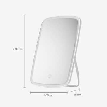 Jordan&Judy Updated Tricolor Adjustable Makeup Mirror Light USB Rechargeable Touch Dimmable Desktop