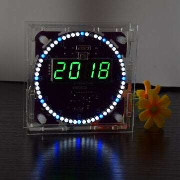 Geekcreit Fourth Generation DIY EC1838B DS3231 Light Co... (DESIGN: GREENDIGITALTUBEBLUE&WHITELED)