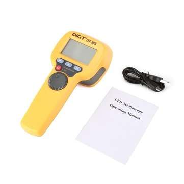 DIGT DT-10S 7.4V 2200mAh 60-99999 Strobes/min 1500LUX Handhold LED Stroboscope Rotational Speed Meas