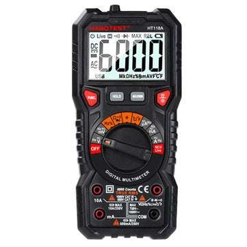 HABOTEST NCV Handheld Digital Multimeter LCD Backlight Portable AC/DC Ammeter Vol... (MODEL: HT118D)