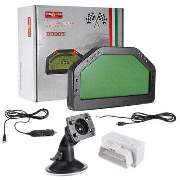 DO903III  12V 8-In-1 DPU Rally OBD2 Gauge Digital Display LCD Screen Race Dash Gauge Dashboard Senso