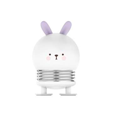Creative LED Cartoon Spring Switch Rabbit Deer Night Light for Children Toy Press... (COLOR.: WHITE)