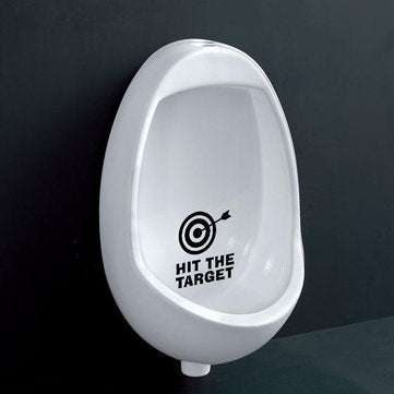 Honana BC-577 Hit The Target Toilet Wall Sticker Bathoom Decor Thinking 15 x 13cm Funny Toilet Entra