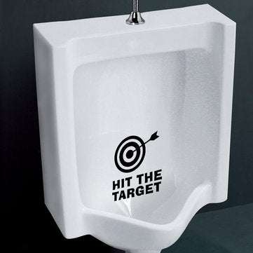 Honana BC-577 Hit The Target Toilet Wall Sticker Bathoom Decor Thinking 15 x 13cm Funny Toilet Entra