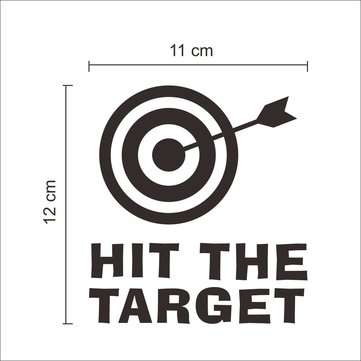 Honana BC-577 Hit The Target Toilet Wall Sticker Bathoom Decor Thinking 15 x 13cm Funny Toilet Entra