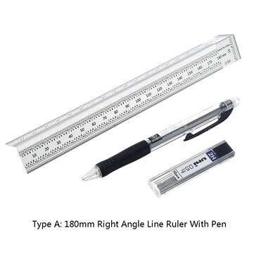 High-precision Scale Ruler T-type Hole Ruler Stainless Woodworking Scribing Mark (TYPE: A)