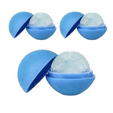 Creative Soccer Ice Cubes Tray Reusable Silicone Ice Mold Whisky Ice Ball  Kitchen... (COLOR.: BLUE)