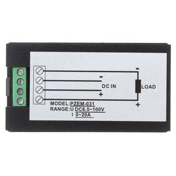 Excellway 20A DC Multifunction Digital Power Meter Energy Monitor Module Volt Meterr Ammeter