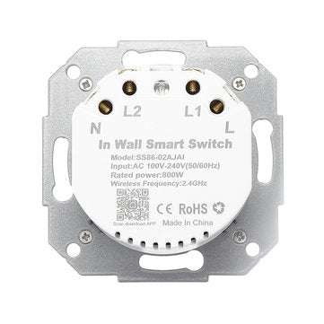 Dual WiFi Smart Light Wall Switch Socket Outlet DE EU Smart Life Tuya Wireless Remote Control Work w
