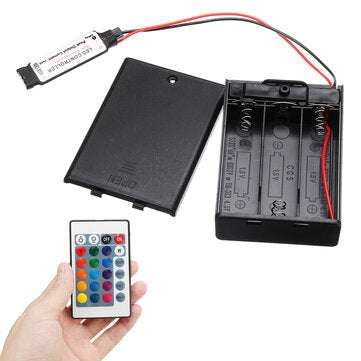 DC4.5V Mini RF Controller Battery Box with 24 Keys Remote Control for RGB LED Strip