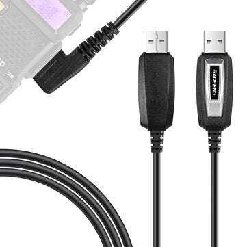 BAOFENG 2 Pins Plug USB Programming Cable for Walkie Talkie UV-5R BF-888S for Kenwood Wouxun Walkie