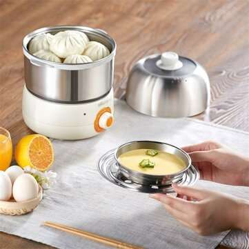 Bear ZDQ-B14J1 Multi-Function Stainless Steel Egg Boiler 360W Kitchen Electric Egg Cooker Egg Steame