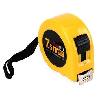 Deli 8211 Steel Tape Measure 7.5 Meters Straight Ruler Measuring Tool Shockproof Anti-skid Resistant