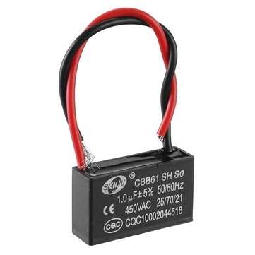 CBB61 3Pcs 1UF Starting Capacitance 450V AC Fan Capacitor CBB Motor Run Capacitor