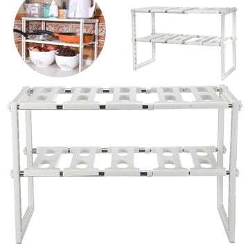 Expandable Kitchen Storage Shelf Bathroom Shoe Houseplant Organizer Rack Holder
