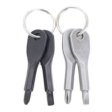 EDC Portable Phillips and Slotted Screwdriver Keychain Tool (COLOR.: GRAY)