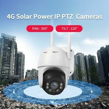 Bakeey P2P 2MP Solar Panel Power Supply IP Camera 4G PTZ Two Way Audio Waterproof Cloud Storage IR V